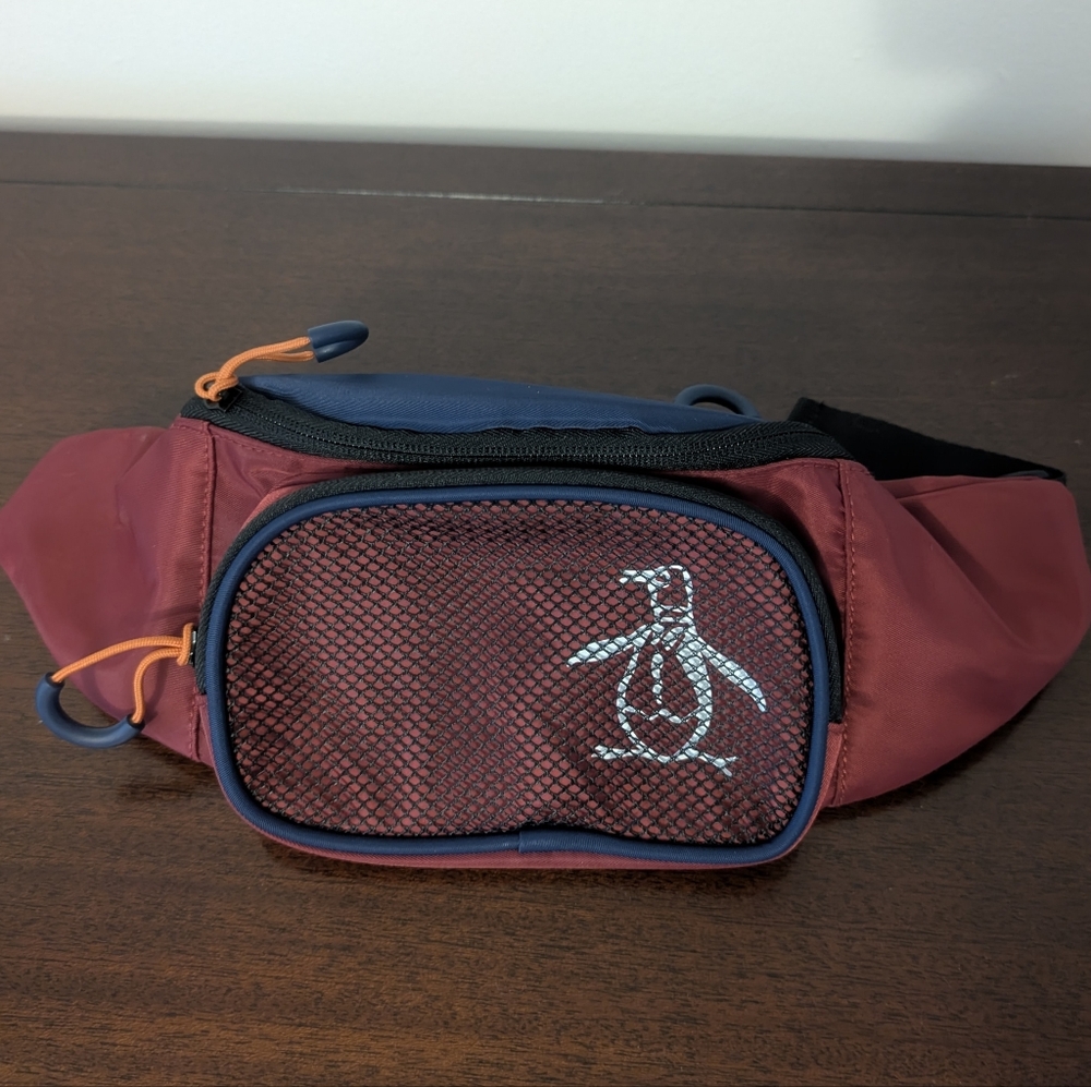 Original Penguin by Munsingwear (NWT) Burgundy & Navy Fanny Pack / Belt Bag